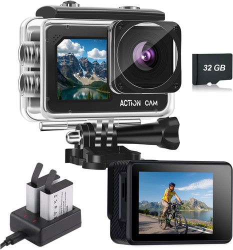 Action camera fhd - action,